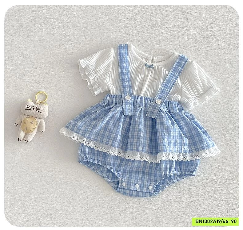 SÉT VÁY YẾM CARO XANH SZ NHÍ