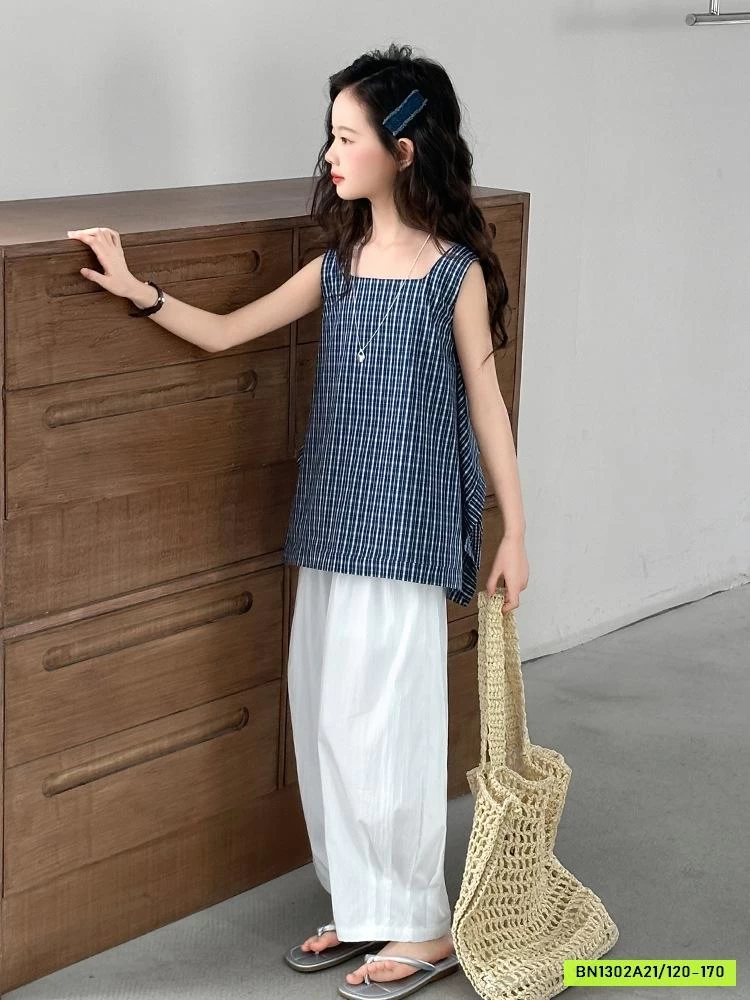 SÉT ÁO VÁY 2 DÂY MIX BAGGY TRẮNG SZ ĐẠI