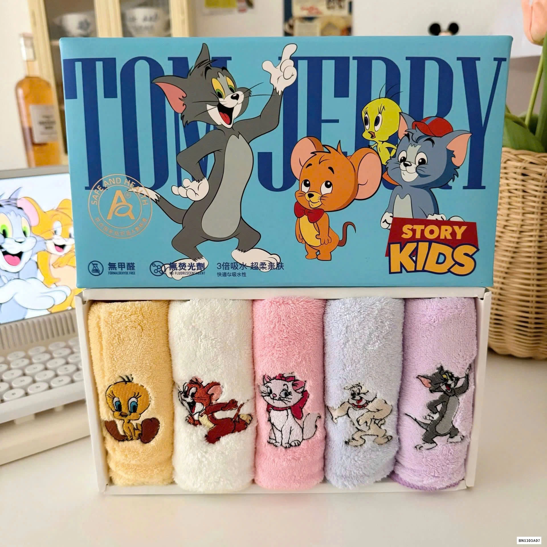 SÉT 5 KHĂN MẶT SIÊU MỀM CHO BÉ