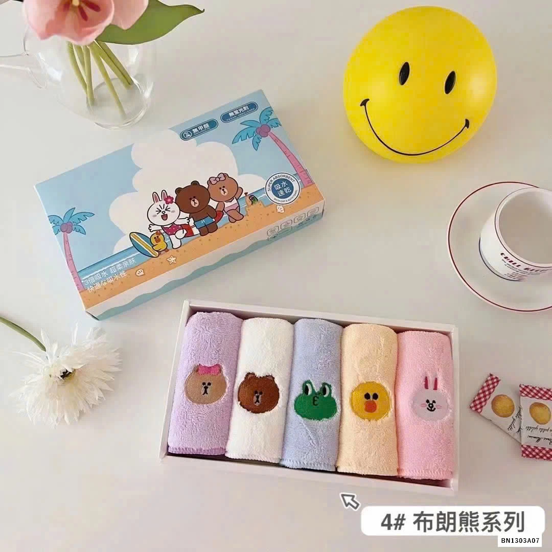 SÉT 5 KHĂN MẶT SIÊU MỀM CHO BÉ