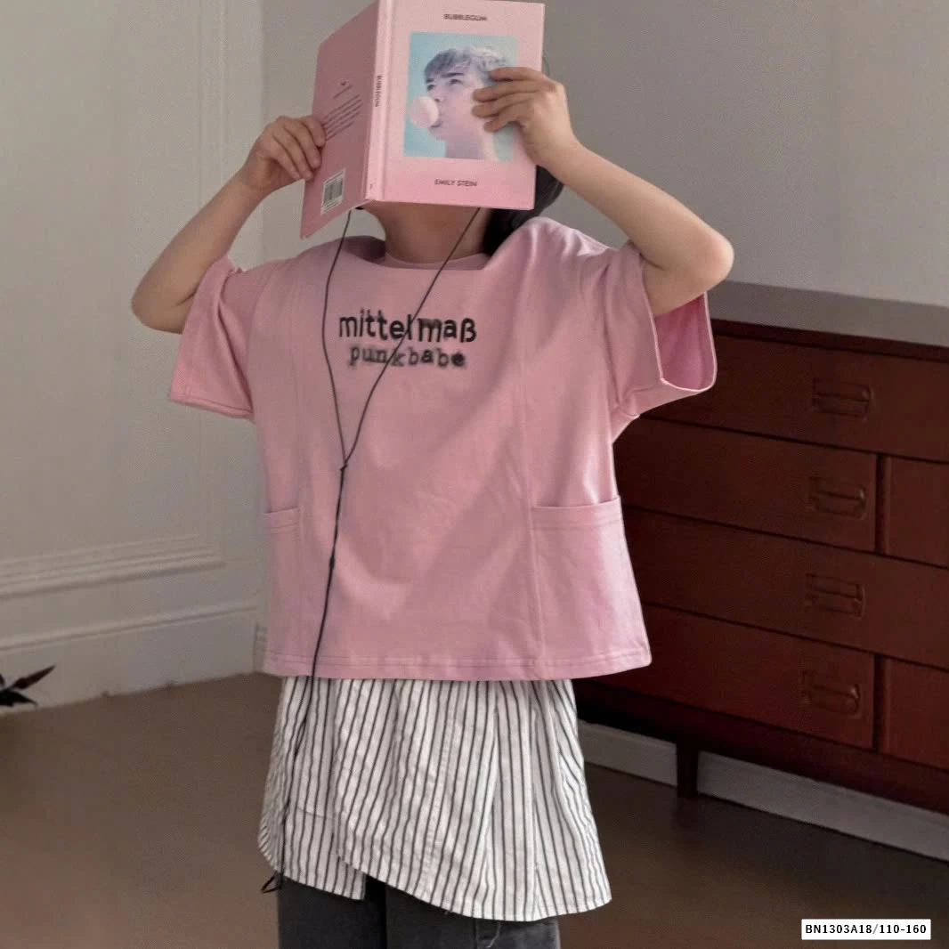 ÁO THUN HỒNG IN HÌNH