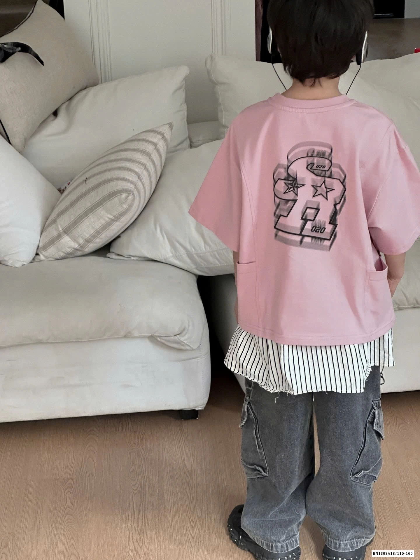 ÁO THUN HỒNG IN HÌNH