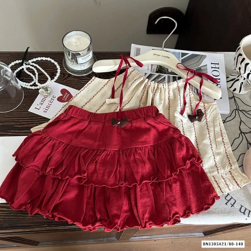 ÁO 2 DÂY MIX QUẦN VÁY ĐỎ