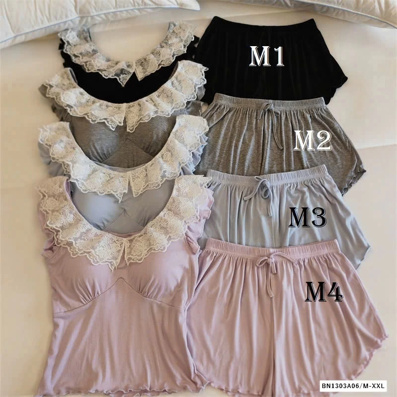 BỘ NGỦ VIỀN REN CÓ ĐỆM NGỰC NỮ