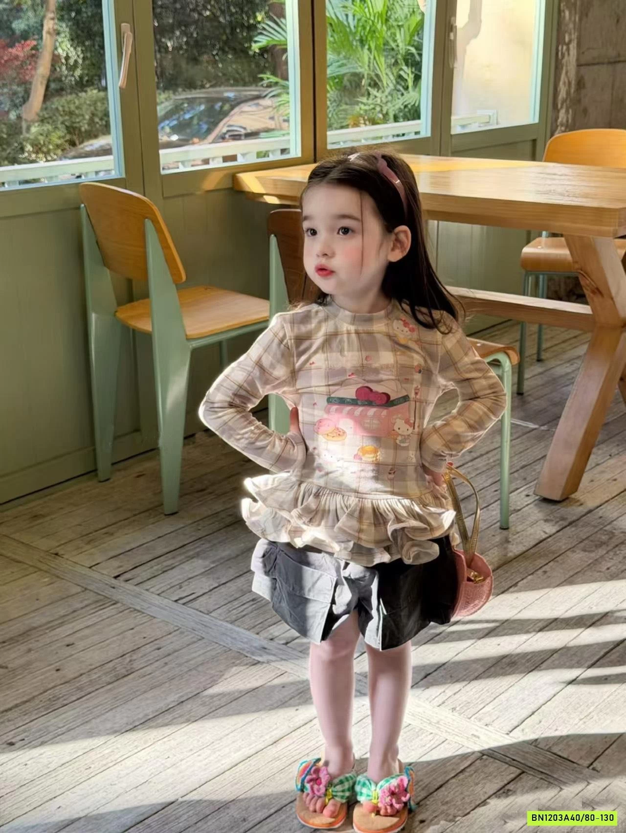 ÁO CARO BÈO GẤU MIX SHORT TÚI HỘP