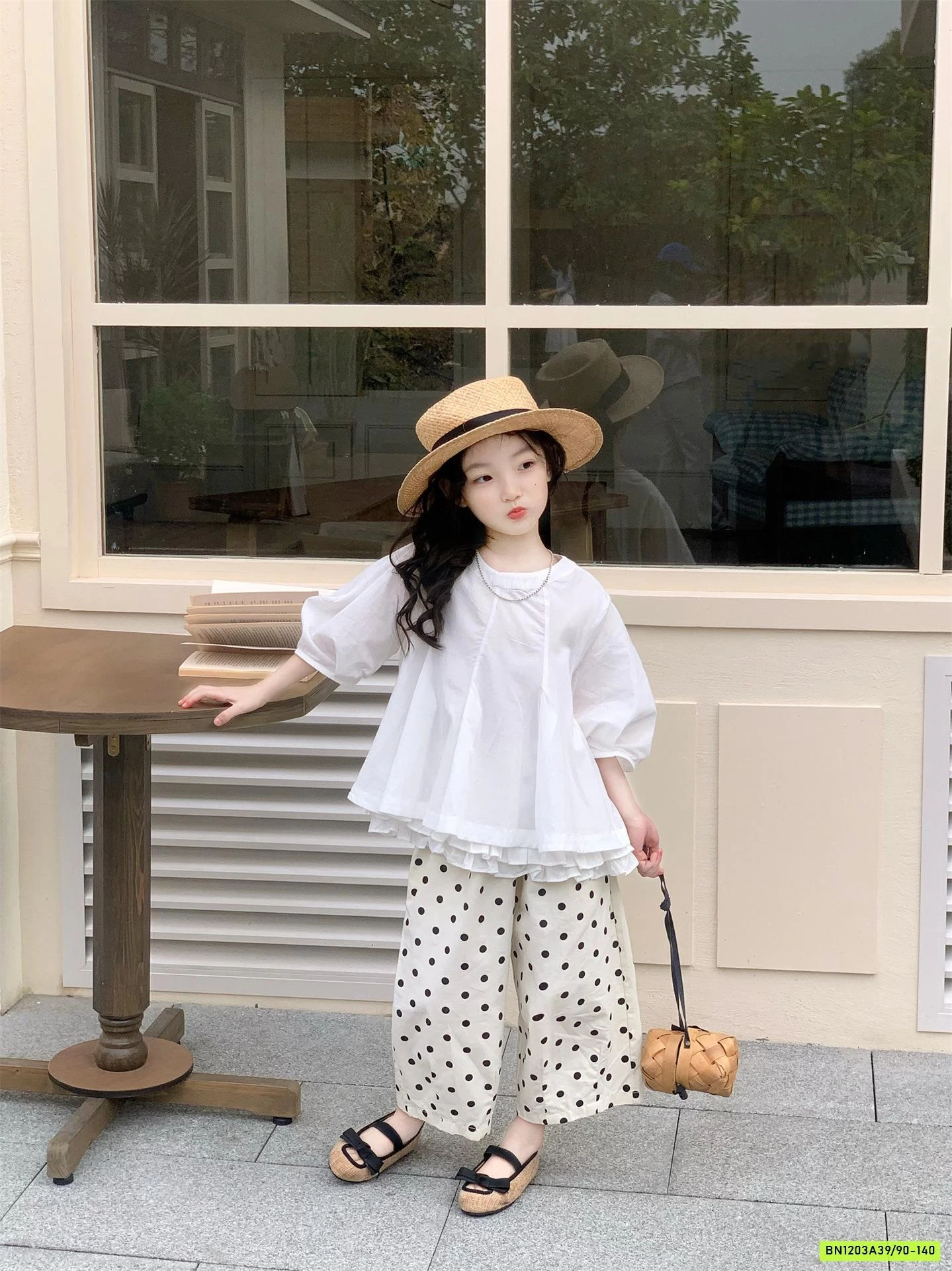 SƠ MI BABYDOLL MIX BAGGY CHẤM BI