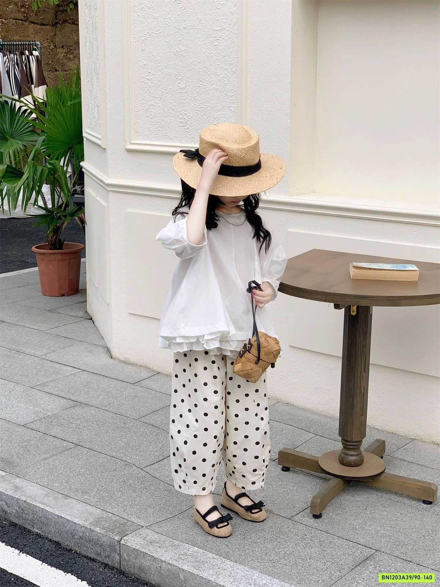 SƠ MI BABYDOLL MIX BAGGY CHẤM BI