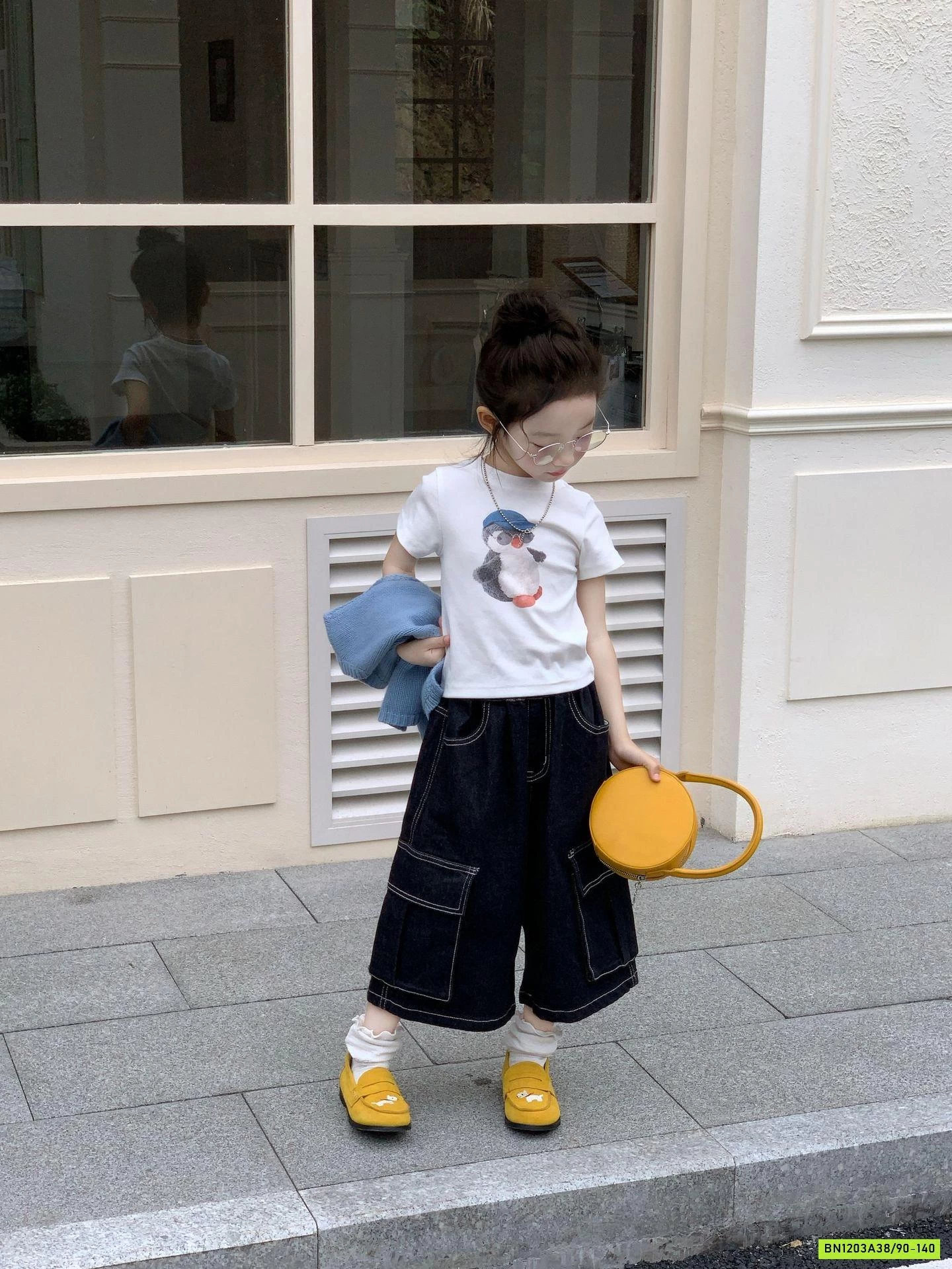 ÁO CHIM CÁNH CỤT MIX JEANS LỠ TÚI HỘP