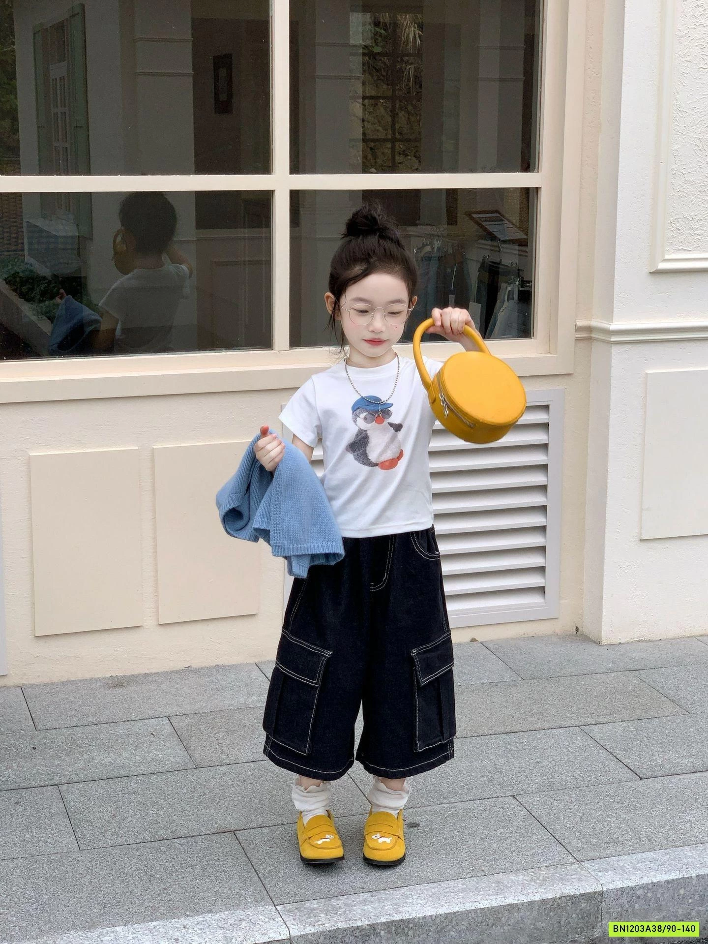 ÁO CHIM CÁNH CỤT MIX JEANS LỠ TÚI HỘP