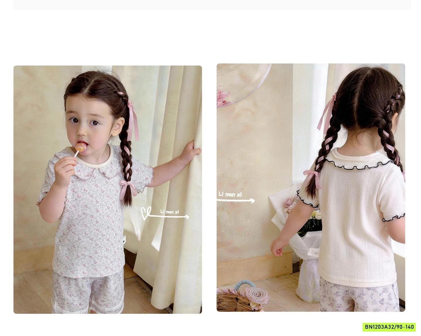 SÉT 2 ÁO CỔ SEN TIỂU THƯ LINANXI