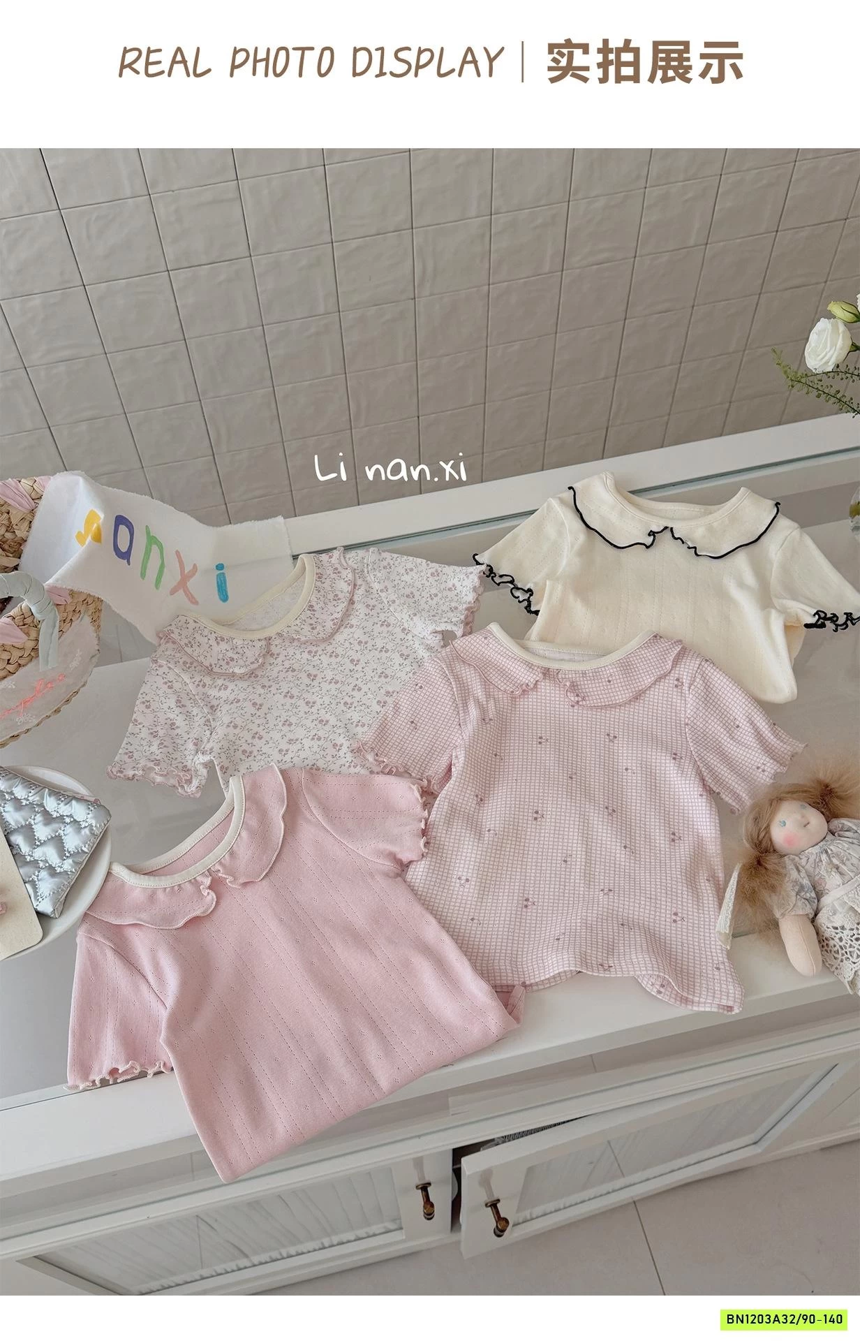 SÉT 2 ÁO CỔ SEN TIỂU THƯ LINANXI