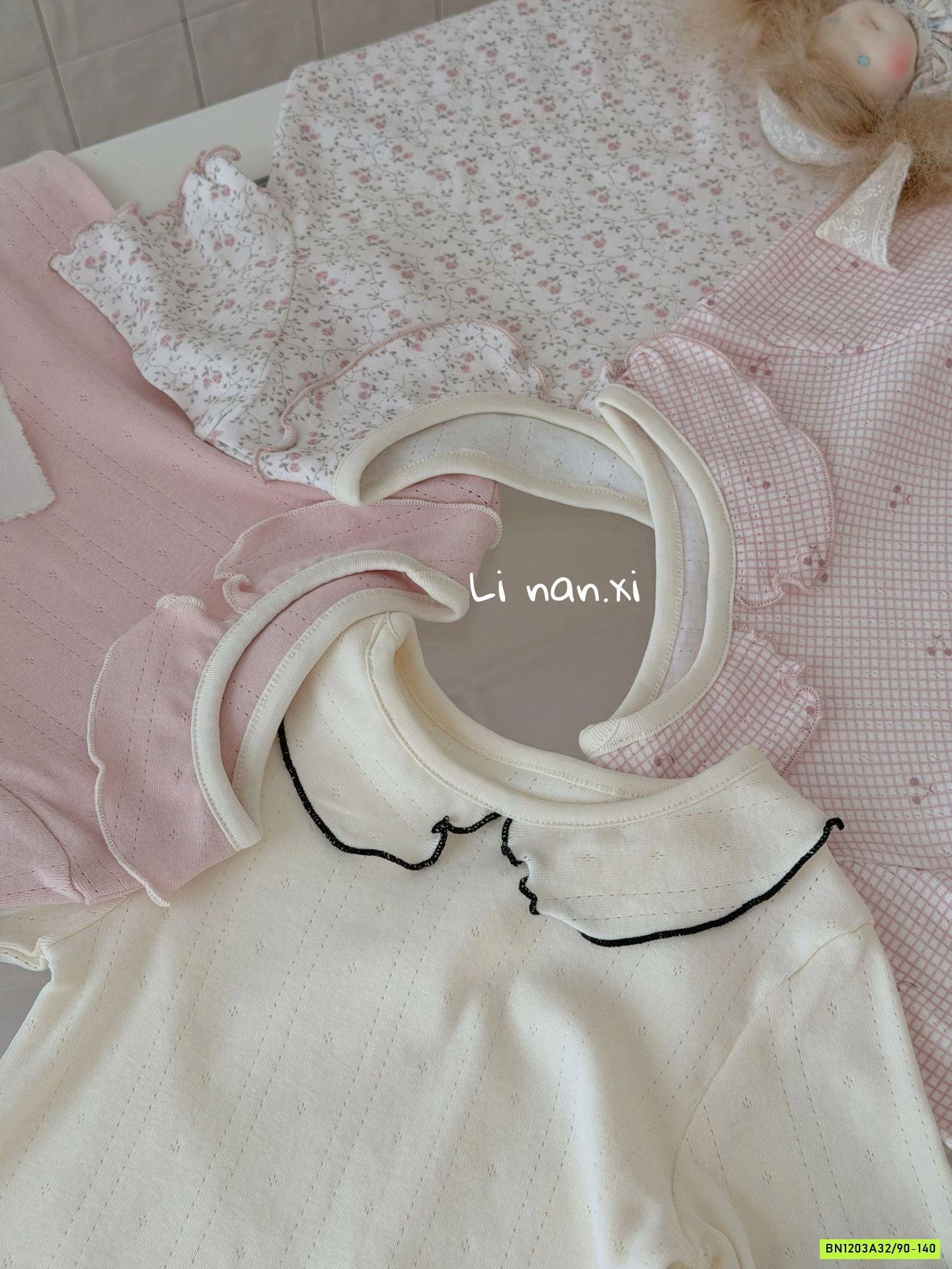 SÉT 2 ÁO CỔ SEN TIỂU THƯ LINANXI