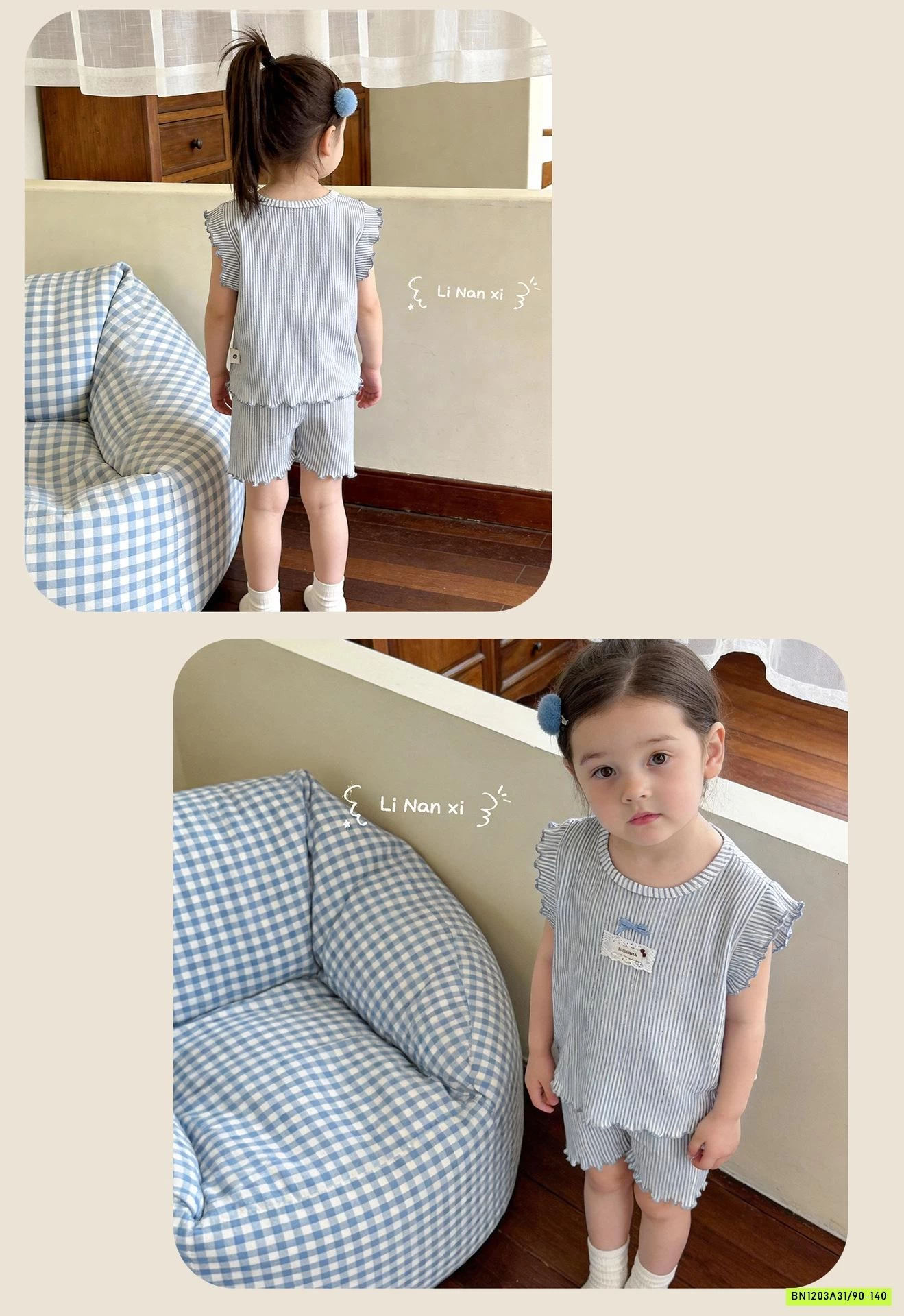 BỘ SÁT NÁCH QUẦN LÕE VIỀN BÈO HOA NHÍ LINANXI