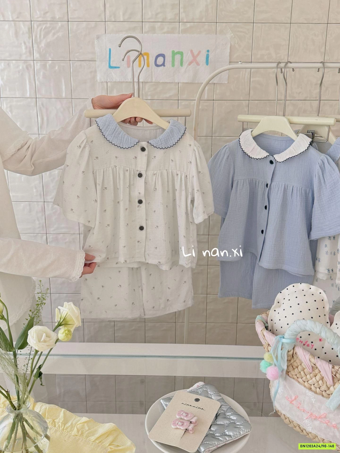 BỘ ĐŨI CỔ SEN HOA NHÍ 87029 LINANXI