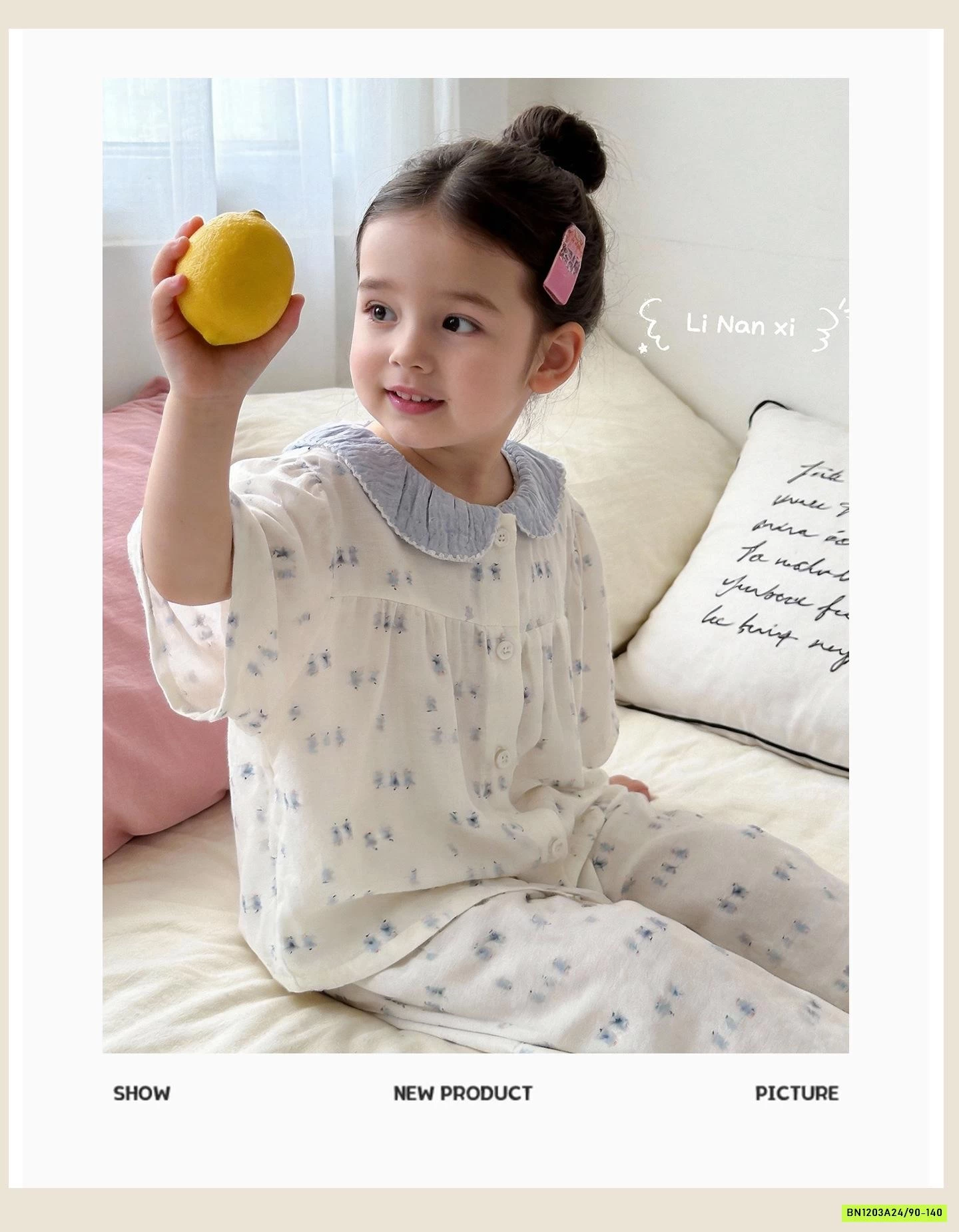 BỘ ĐŨI CỔ SEN HOA NHÍ 87029 LINANXI