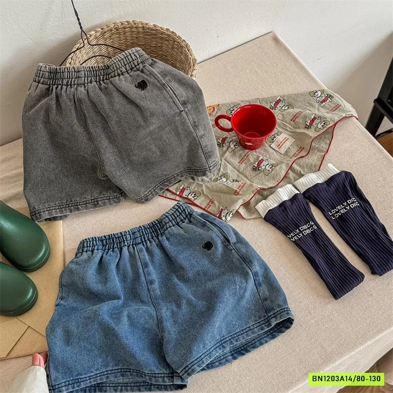 SHORT JEANS THÊU LOGO VOI 5281 ADBABY