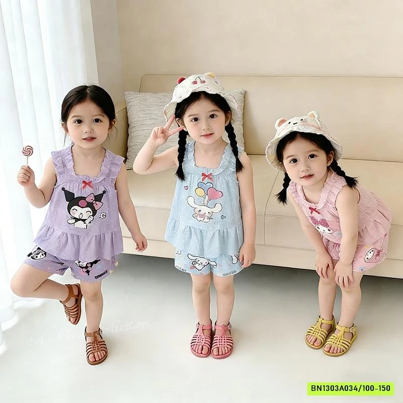 BỘ MẶC NHÀ HOẠT HÌNH CHO BÉ