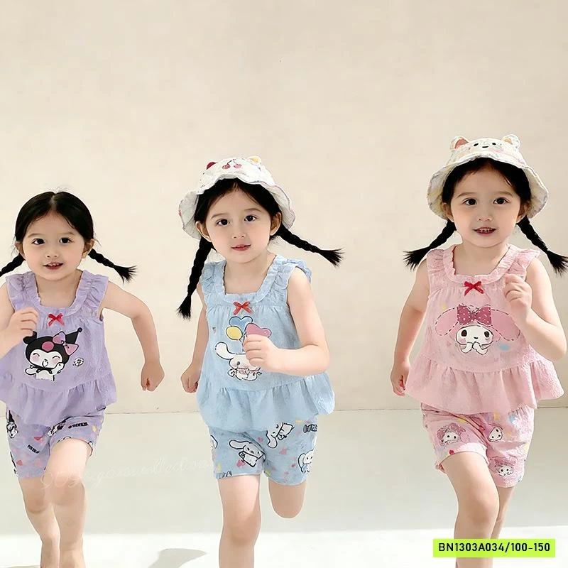 BỘ MẶC NHÀ HOẠT HÌNH CHO BÉ