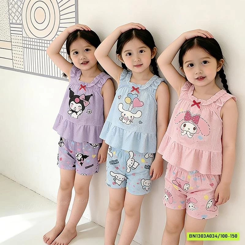 BỘ MẶC NHÀ HOẠT HÌNH CHO BÉ