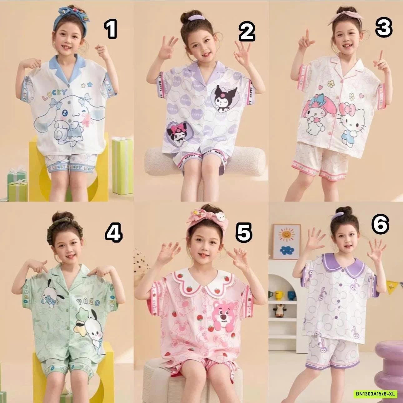 BỘ PIJAMA CHO BÉ GÁI SZ ĐẠI