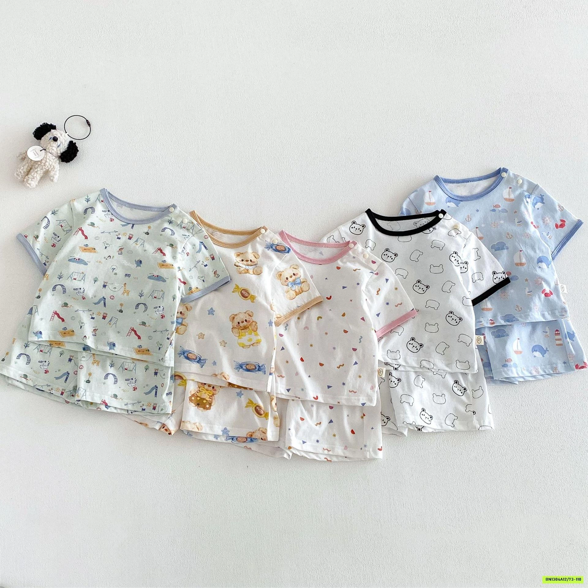 BỘ CỘC COTTON IN HÌNH DỄ THƯƠNG