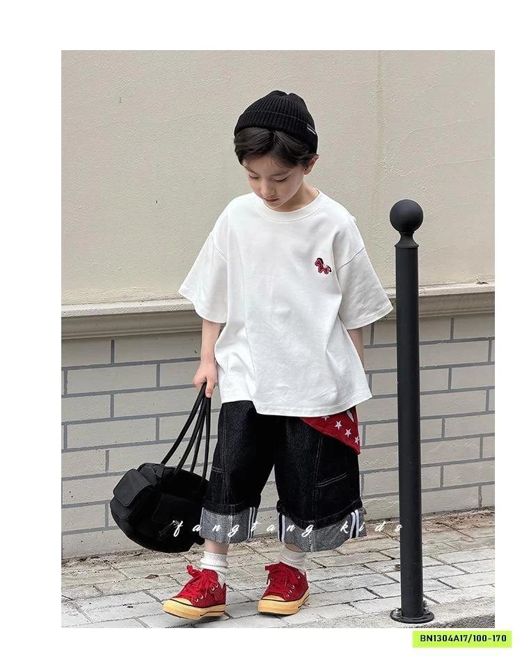 ÁO THUN BASIC THÊU LOGO NGỰA