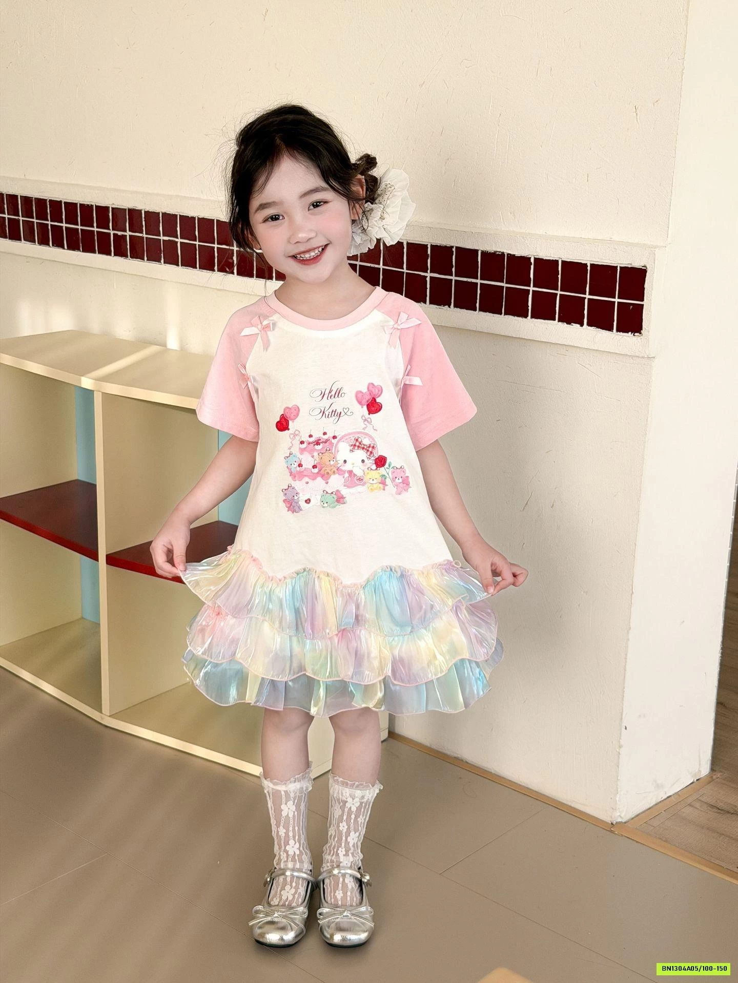 ĐẦM HOẠT HÌNH LAMITTO VIỀN REN