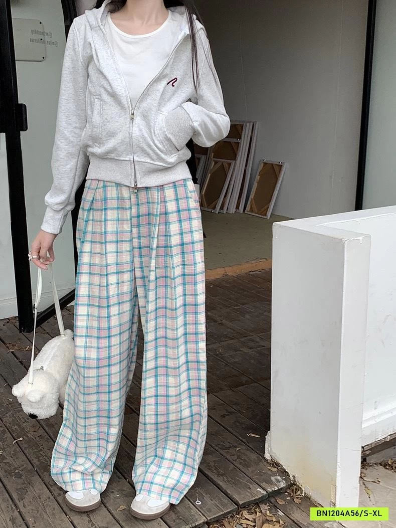 QUẦN ĐŨI SUÔNG CARO XANH