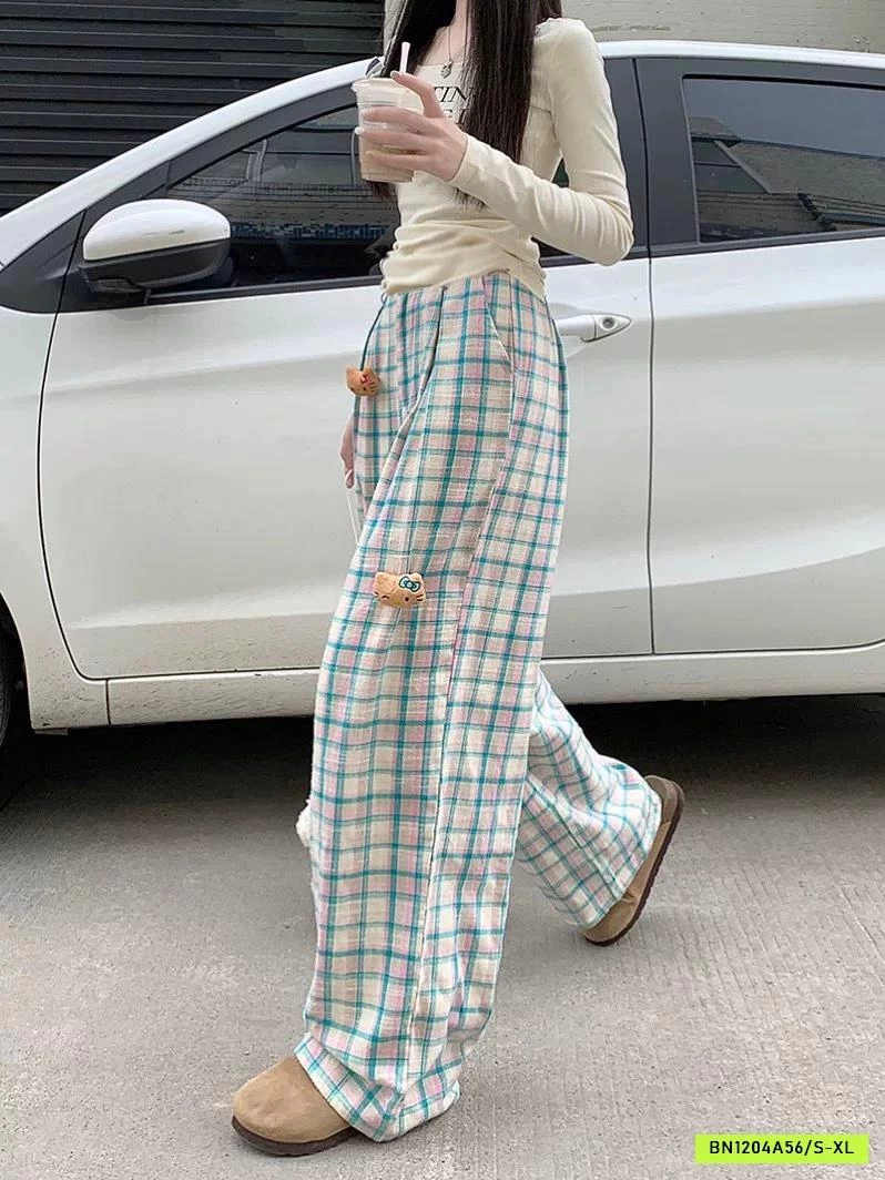 QUẦN ĐŨI SUÔNG CARO XANH