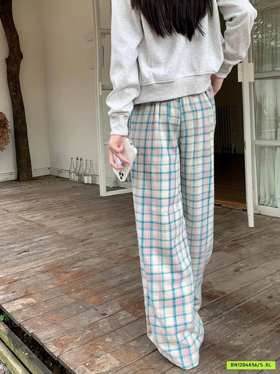 QUẦN ĐŨI SUÔNG CARO XANH