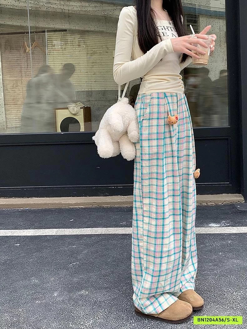 QUẦN ĐŨI SUÔNG CARO XANH