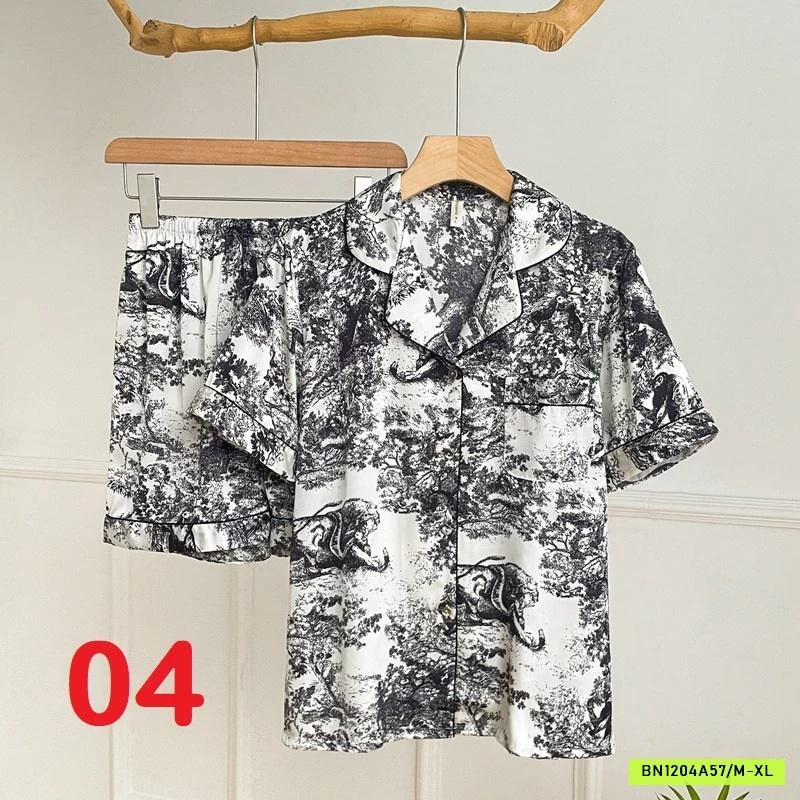 PIZAMA LỤA HỌA TIẾT LOANG CAO CẤP