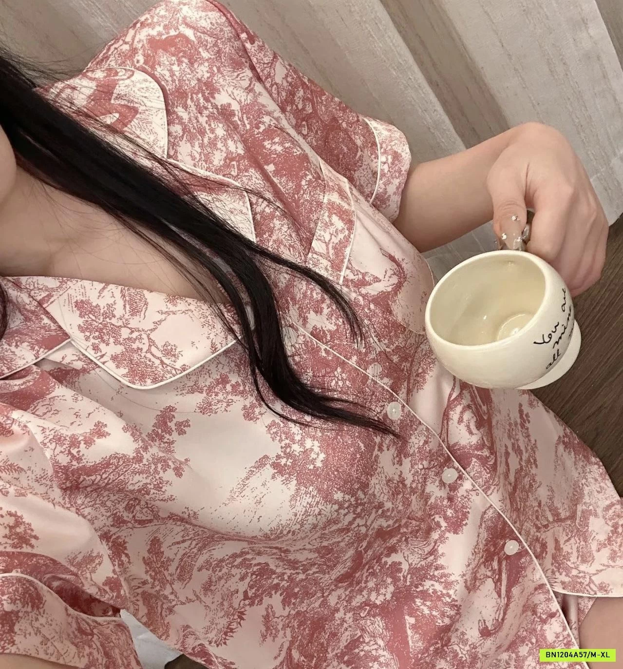 PIZAMA LỤA HỌA TIẾT LOANG CAO CẤP