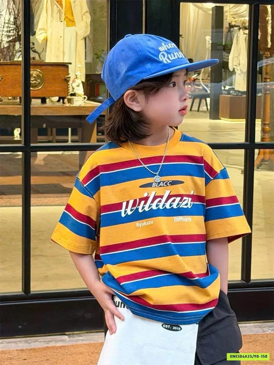 ÁO THUN KẺ VÀNG XANH XDJ