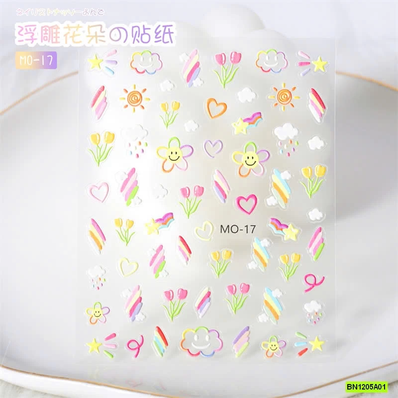 SÉT 6 BÌA DÁN MÓNG TAY KUTE