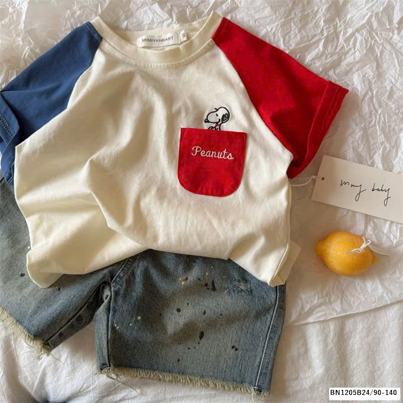 ÁO THUN PHỐI MÀU TAY MMY  70218