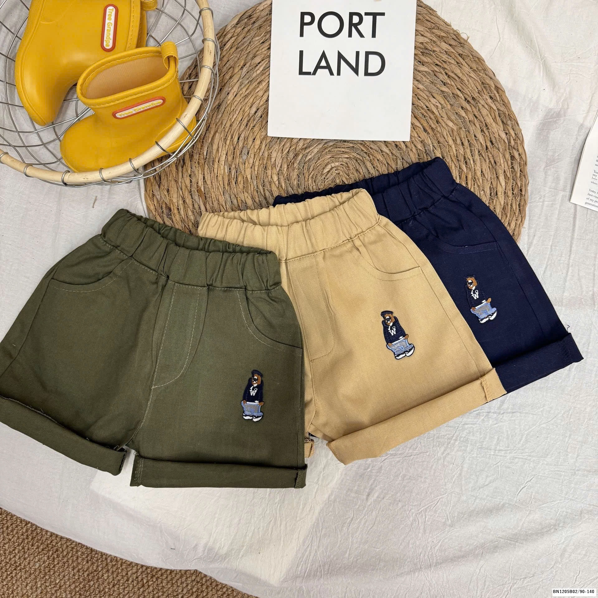 QUẦN SHORT GẤU CẠP CHUN BT