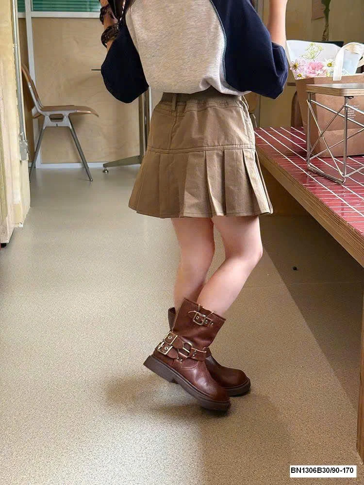 CHÂN VÁY XẾP LY BÉ GÁI 25C224