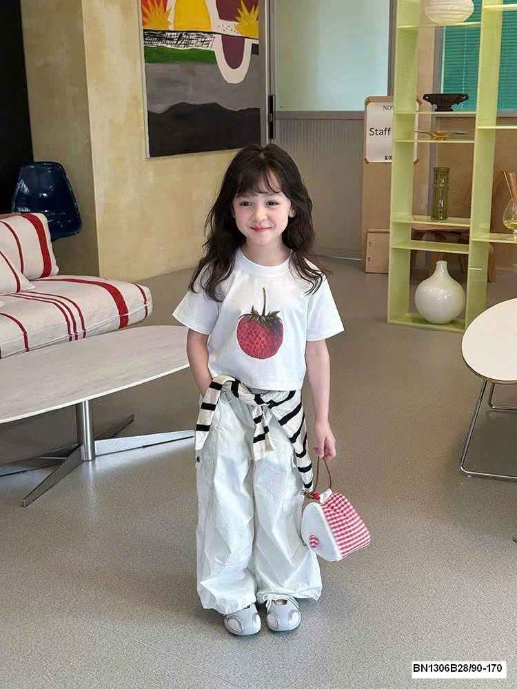 ÁO THUN NGẮN TAY AMBB BÉ GÁI 25D166