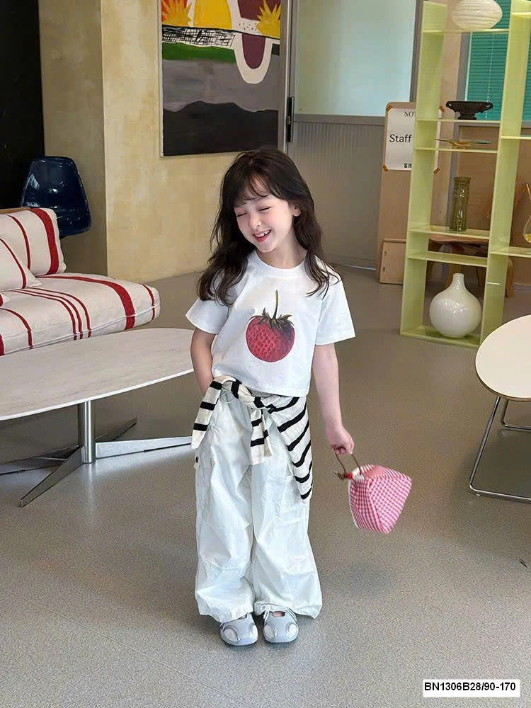 ÁO THUN NGẮN TAY AMBB BÉ GÁI 25D166