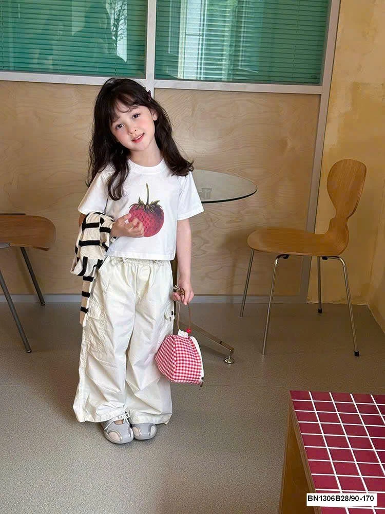 ÁO THUN NGẮN TAY AMBB BÉ GÁI 25D166