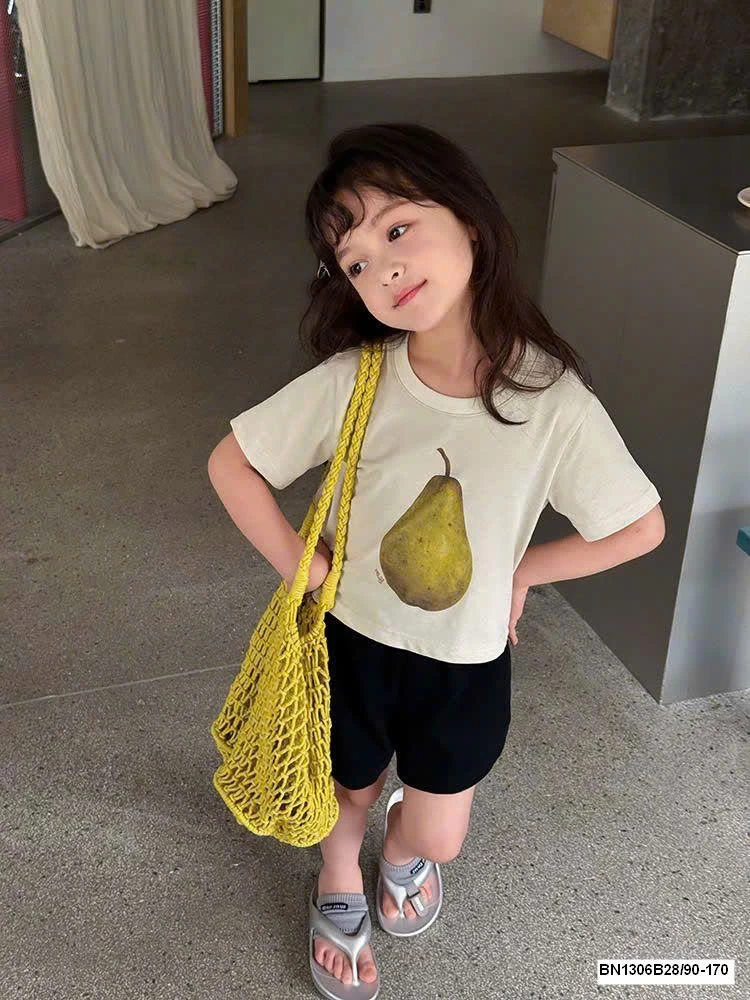 ÁO THUN NGẮN TAY AMBB BÉ GÁI 25D166