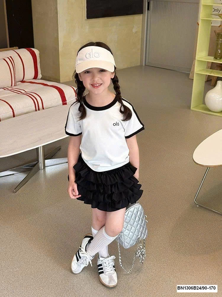 SET ÁO PHÔNG MIX CHÂN VÁY XẾP TẦNG AMBB 25D183