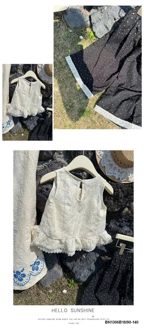 SET ÁO SÁT NÁCH MIX QUẦN CHẤM BI CHO MẸ VÀ BÉ