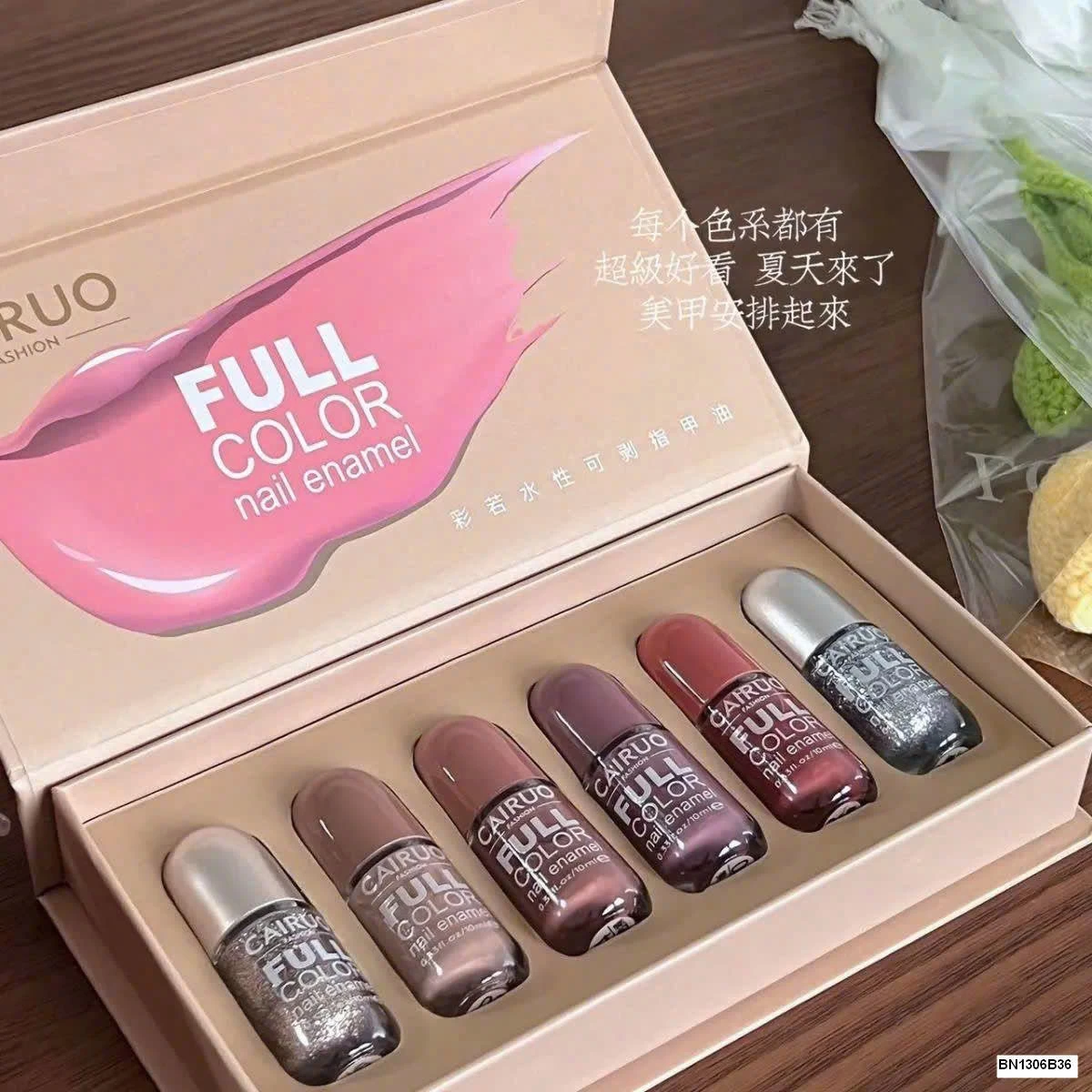 SÉT 6 LỌ SƠN MÓNG TAY CAIRUO NEW COLOR