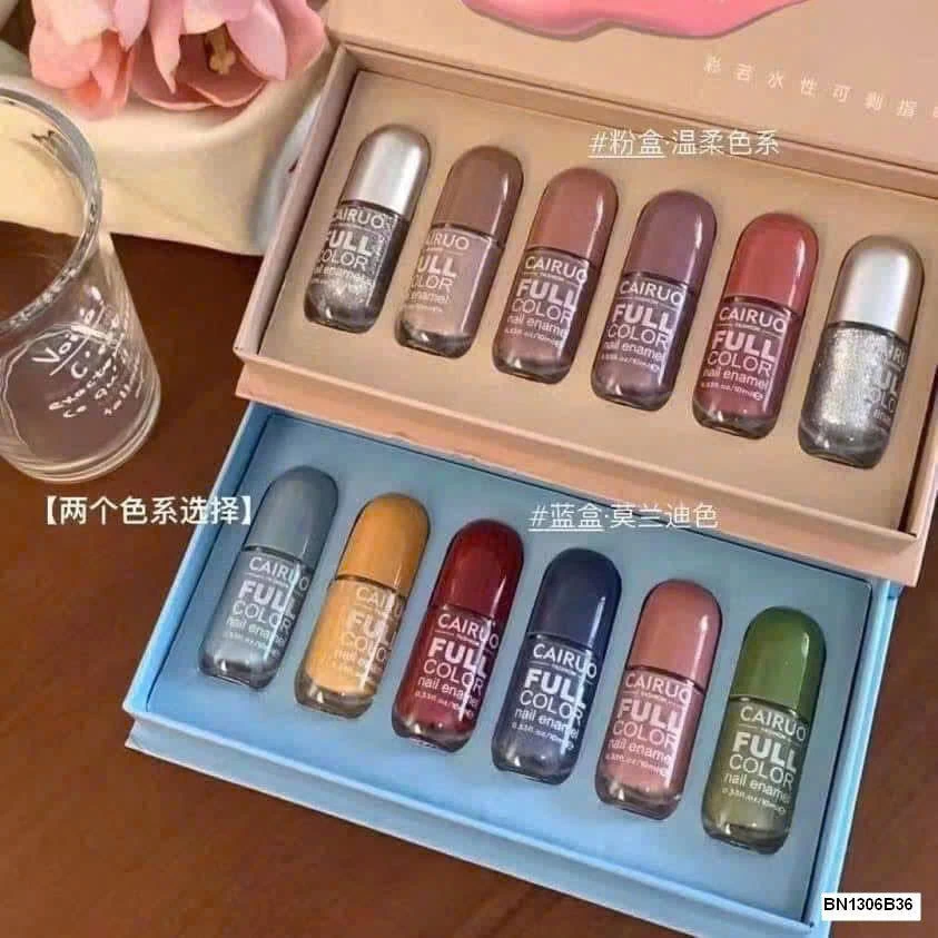 SÉT 6 LỌ SƠN MÓNG TAY CAIRUO NEW COLOR