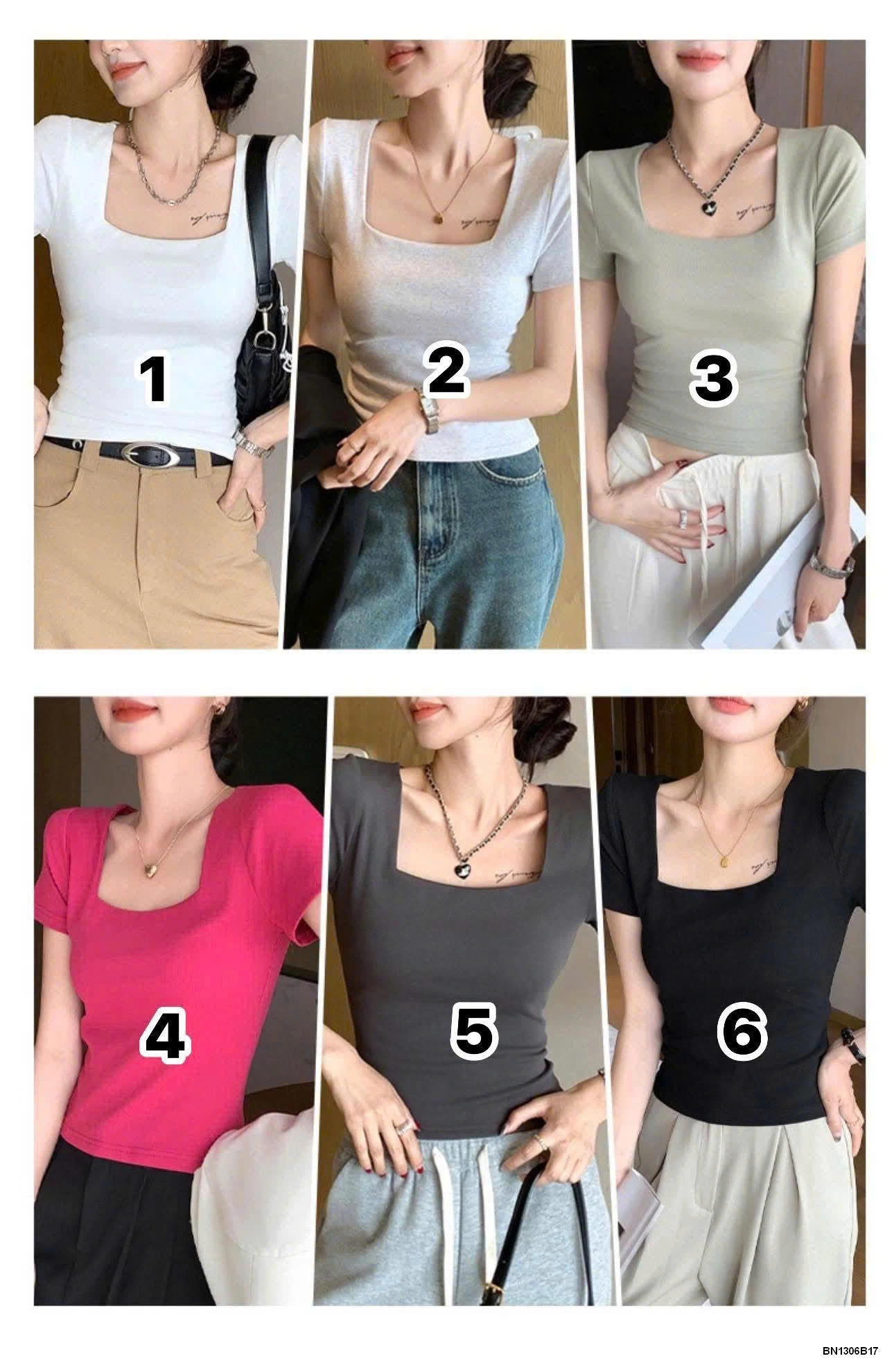 ÁO CỔ VUÔNG NỮ