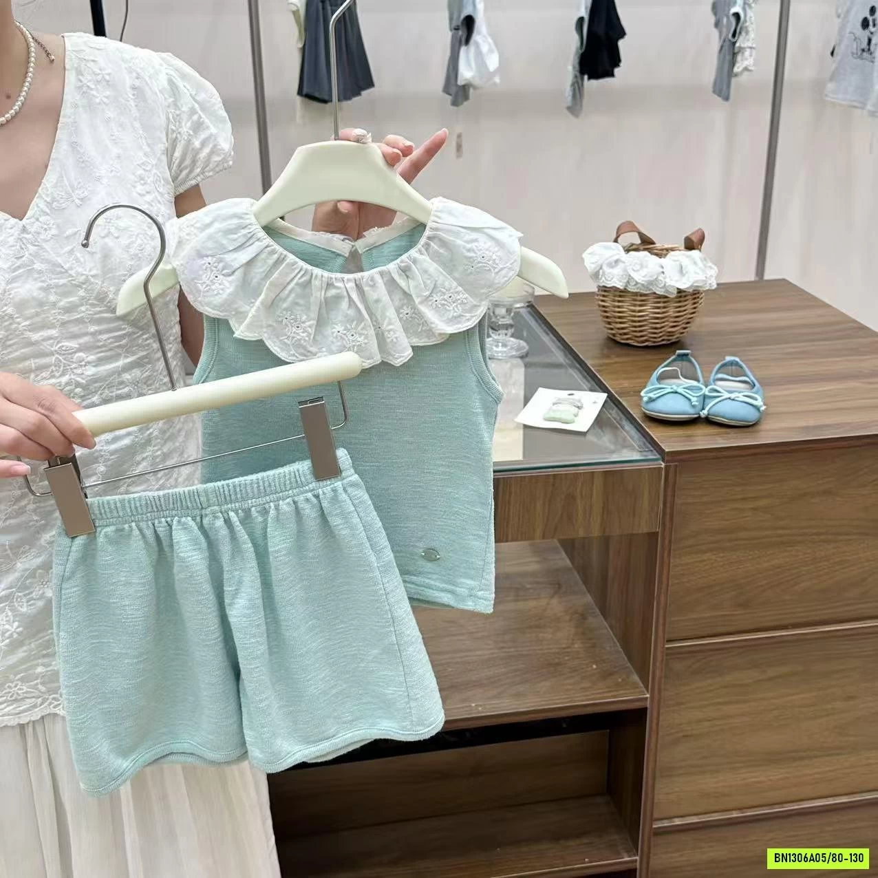 SÉT XANH CỔ VIỀN REN COCOGIRIN