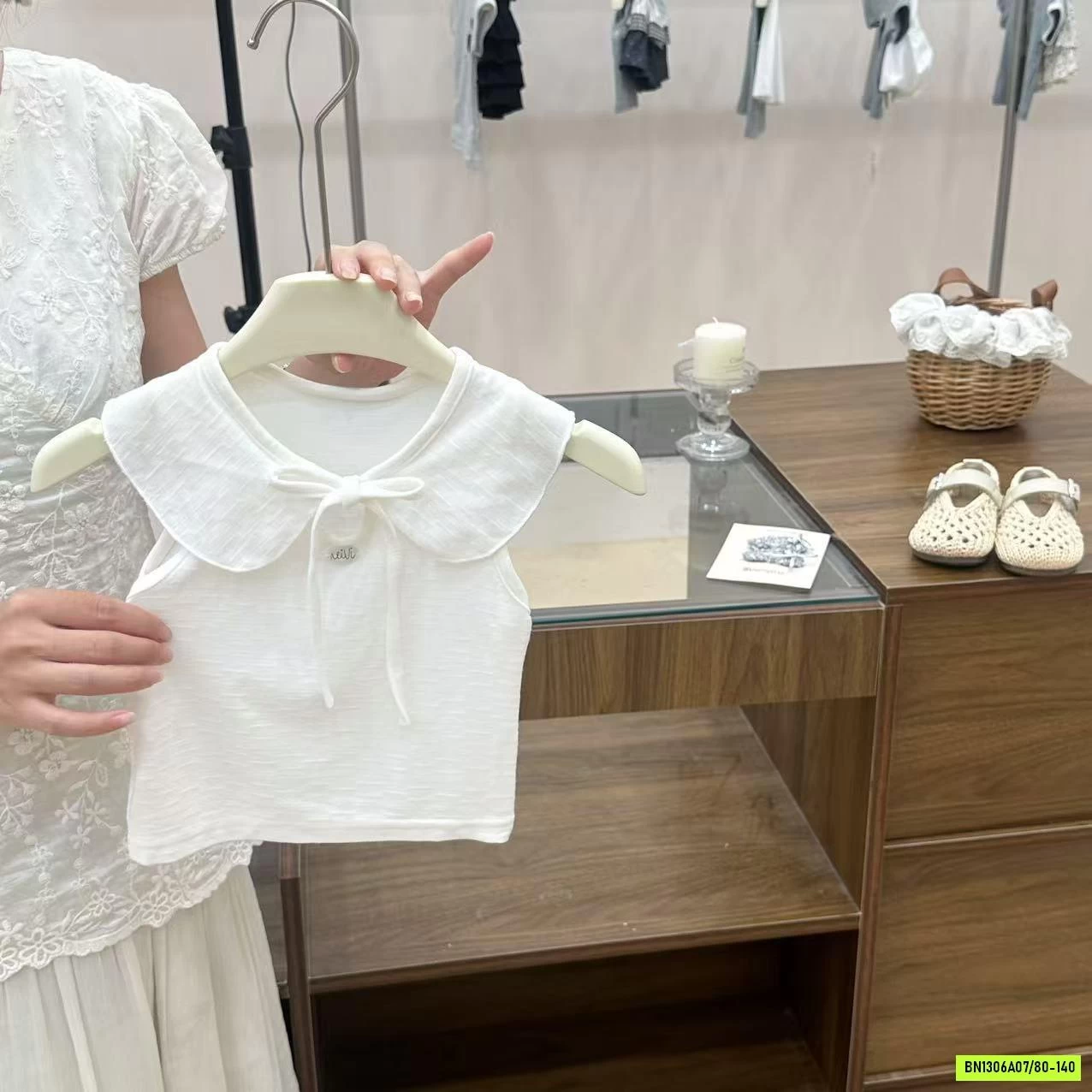 SƠ MI CỔ SEN MIX QUẦN HOA NHÍ COCOGIRIN