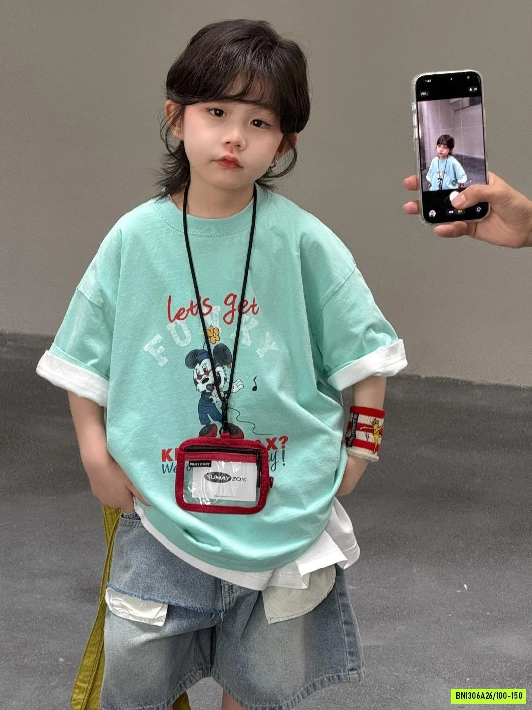 ÁO THUN MICKEY XANH MINT